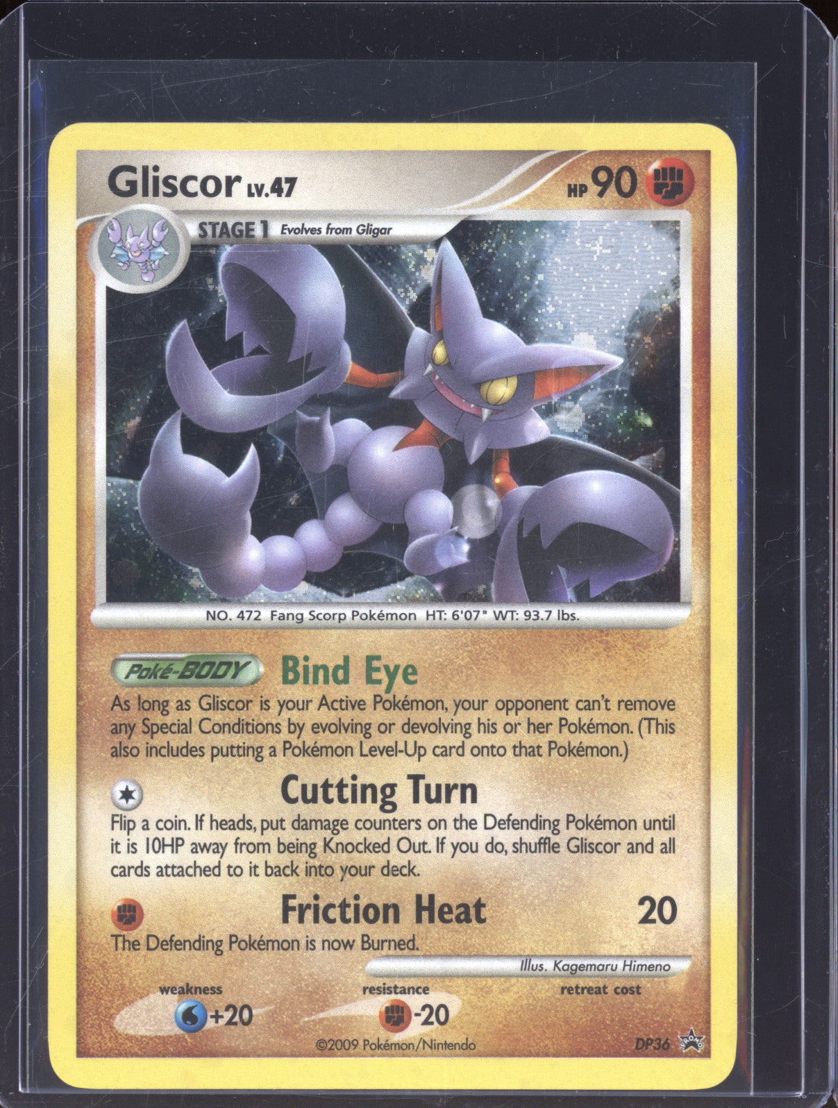 2009 Pokemon Gliscor DP36 Diamond & Pearl Black Star Promo