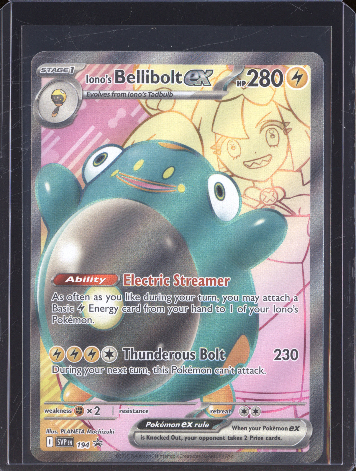 2025 Pokemon Scarlet & Violet SVP 194 Iono's Bellibolt ex Black Star Promo