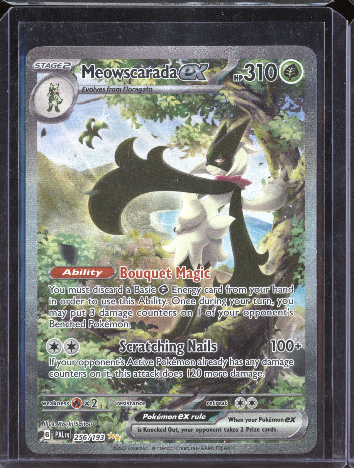 Meowscarada Ex Pokemon Paldea Evolved PAL 256/193 Special Illustration Rare