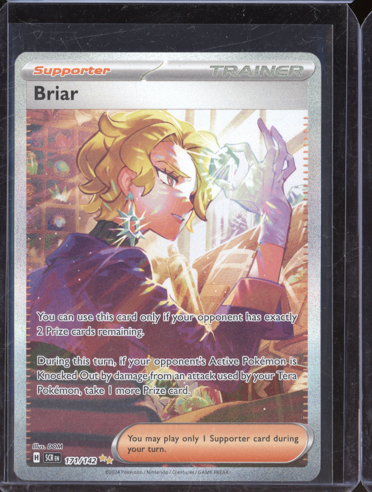 Briar 2024 Pokemon Stellar Crown SCR 171/142 Special Illustration Rare