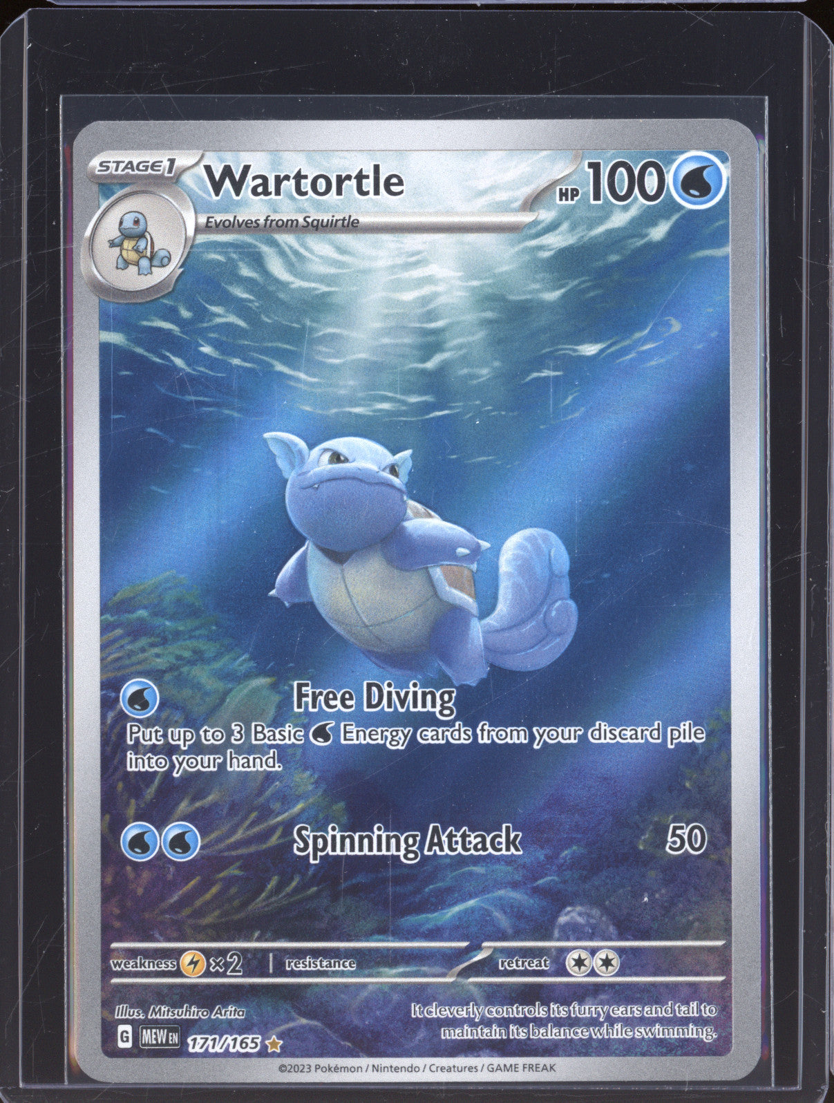 2023 Pokemon Scarlet & Violet Mew EN 151 171/165 Wartortle Illustration Rare