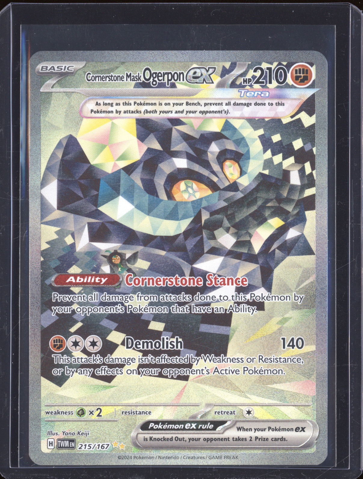 Cornerstone Mask Ogerpon ex Pokemon Twilight Masquerade TWM 215/167 Special SIR