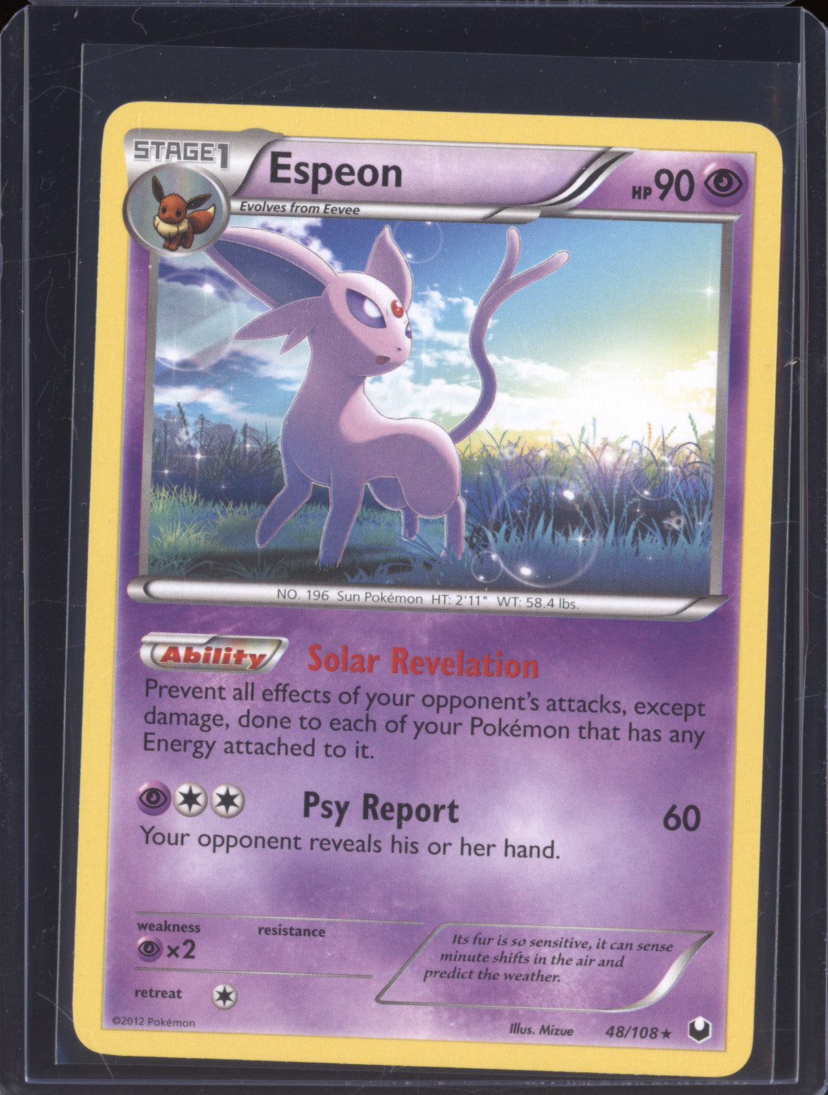 2012 Pokemon Dark Explorers 48 Espeon Non-Holo Rare