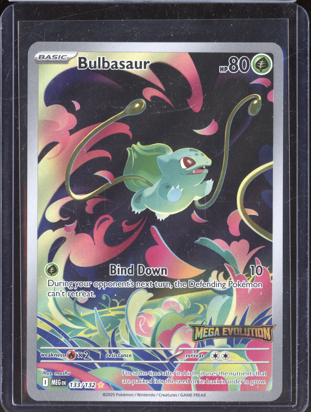 Bulbasaur 2025 Pokemon Mega Evolution 133/132 Illustration Rare Stamped