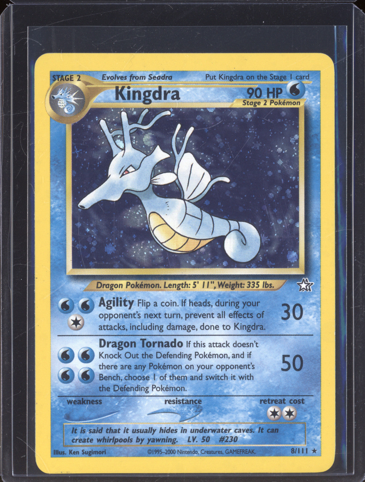 2000 Pokemon Neo Genesis 8/111 Kingdra Holo Rare
