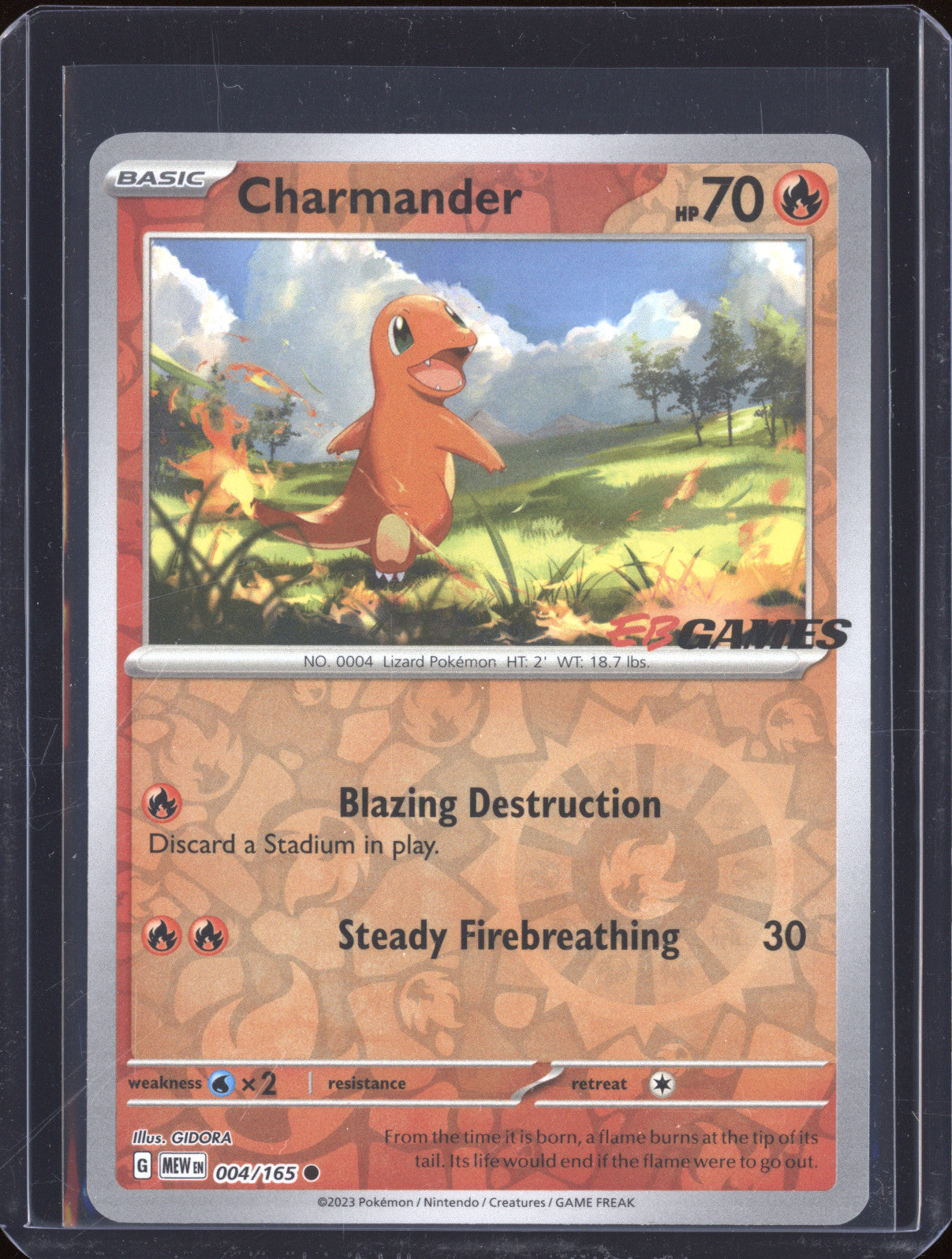 2023 Pokemon Scarlet & Violet 151 004 Charmander EB Games Reverse Holo