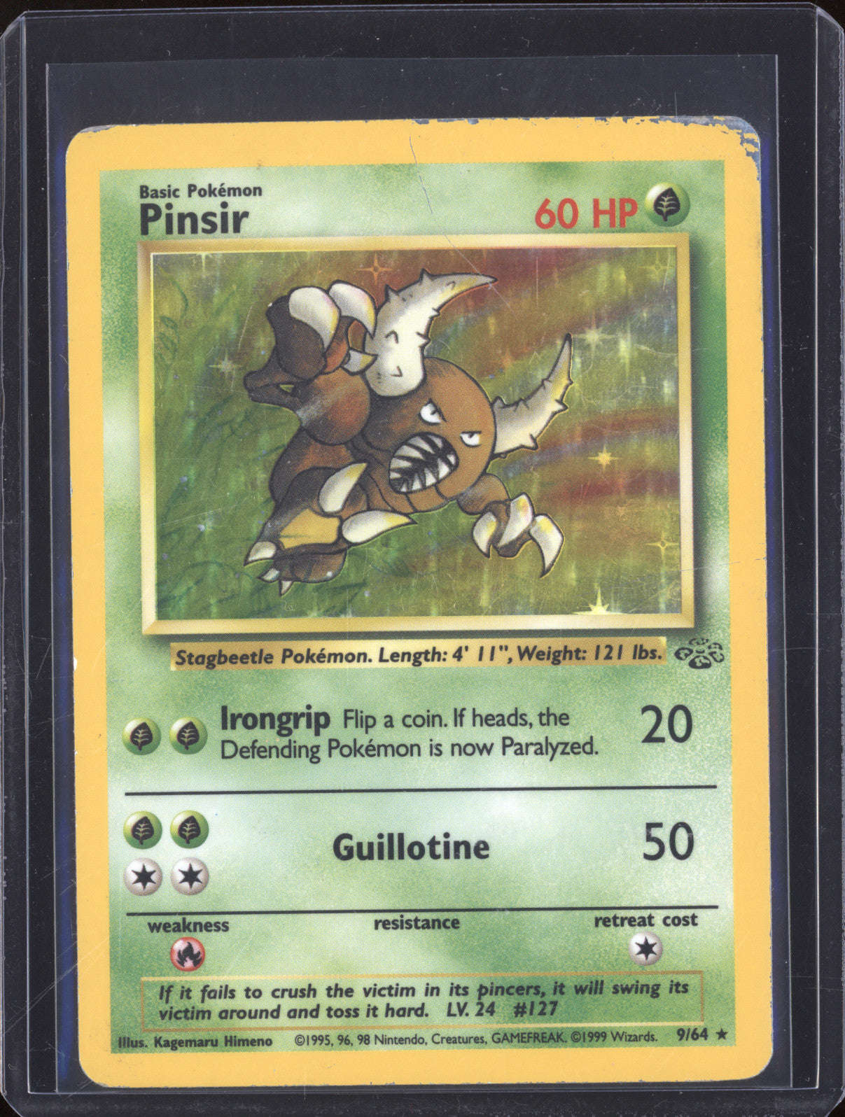 1999 Pokemon Jungle 9/64 Pinsir Holo Rare