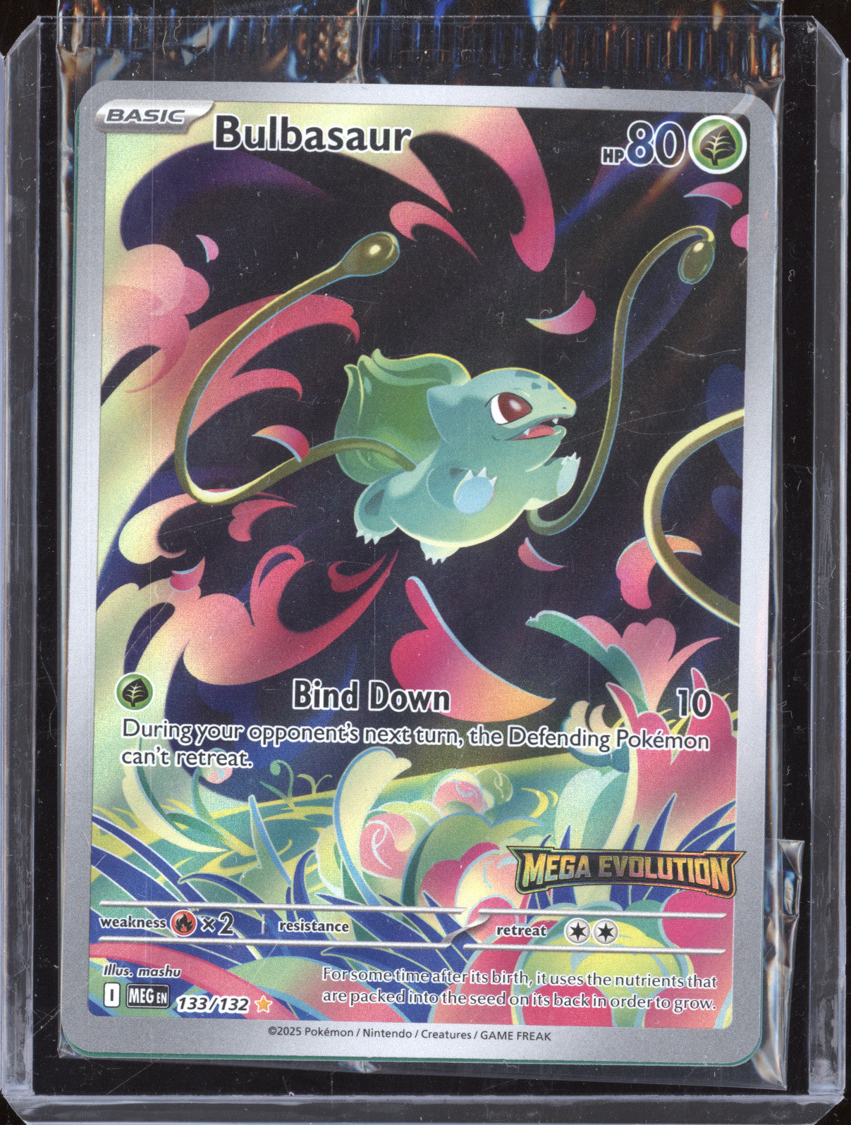 Bulbasaur 2025 Pokemon Mega Evolution 133/132 Illustration Rare Stamped