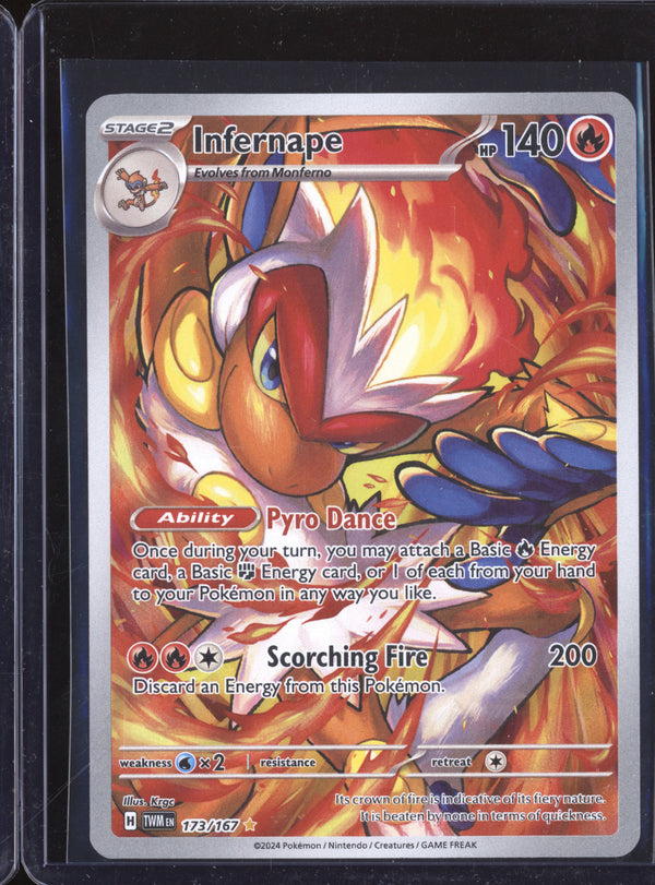 Infernape 2024 Pokemon Twilight Masquerade 173/167 Illustration Rare