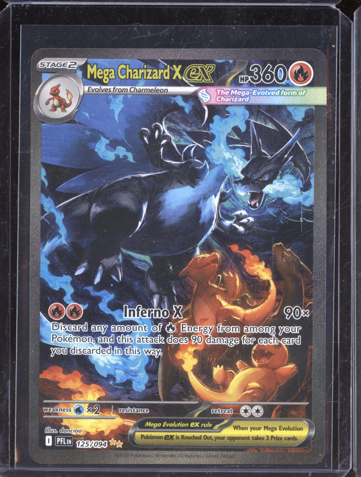 Mega Charizard X Ex Pokemon Phantasmal Flames PFL 125/094 Special Illustration