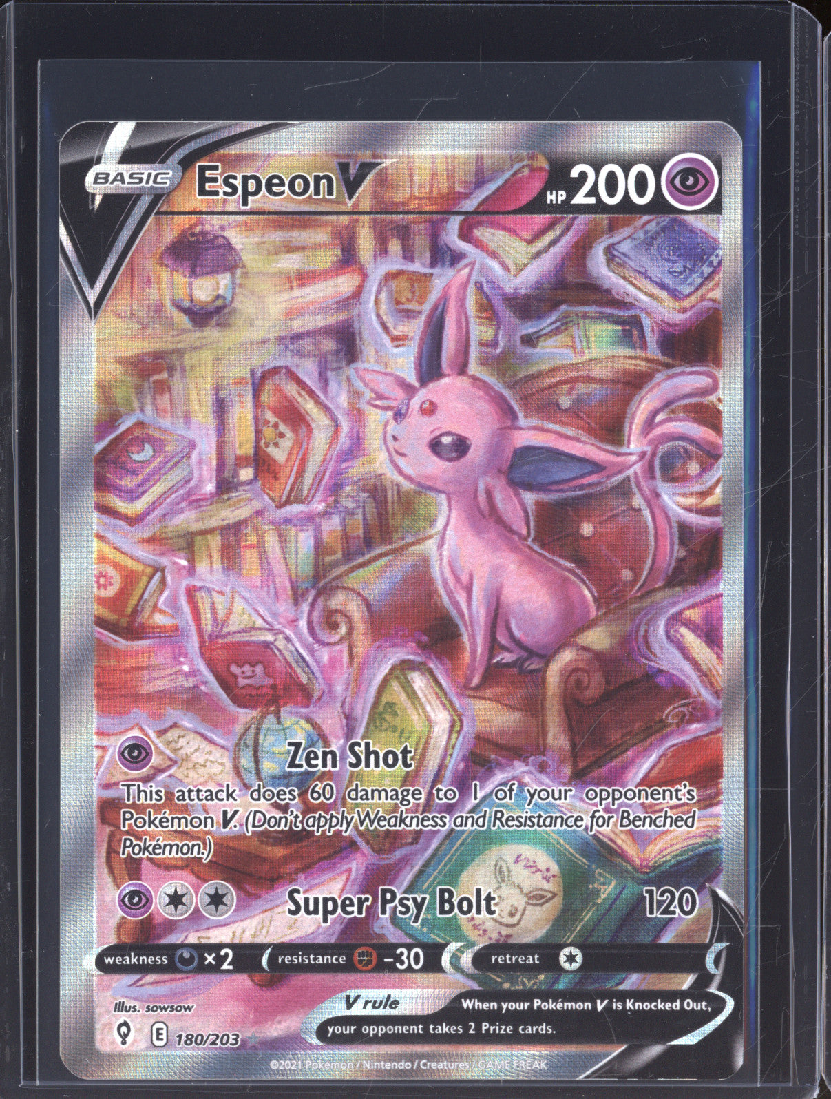 Espeon V 2021 Pokemon Evolving Skies 180/203 Ultra Rare