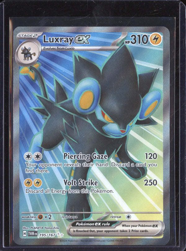 Luxray ex 2024 Pokemon Twilight Masquerade 195/167 Ultra Rare