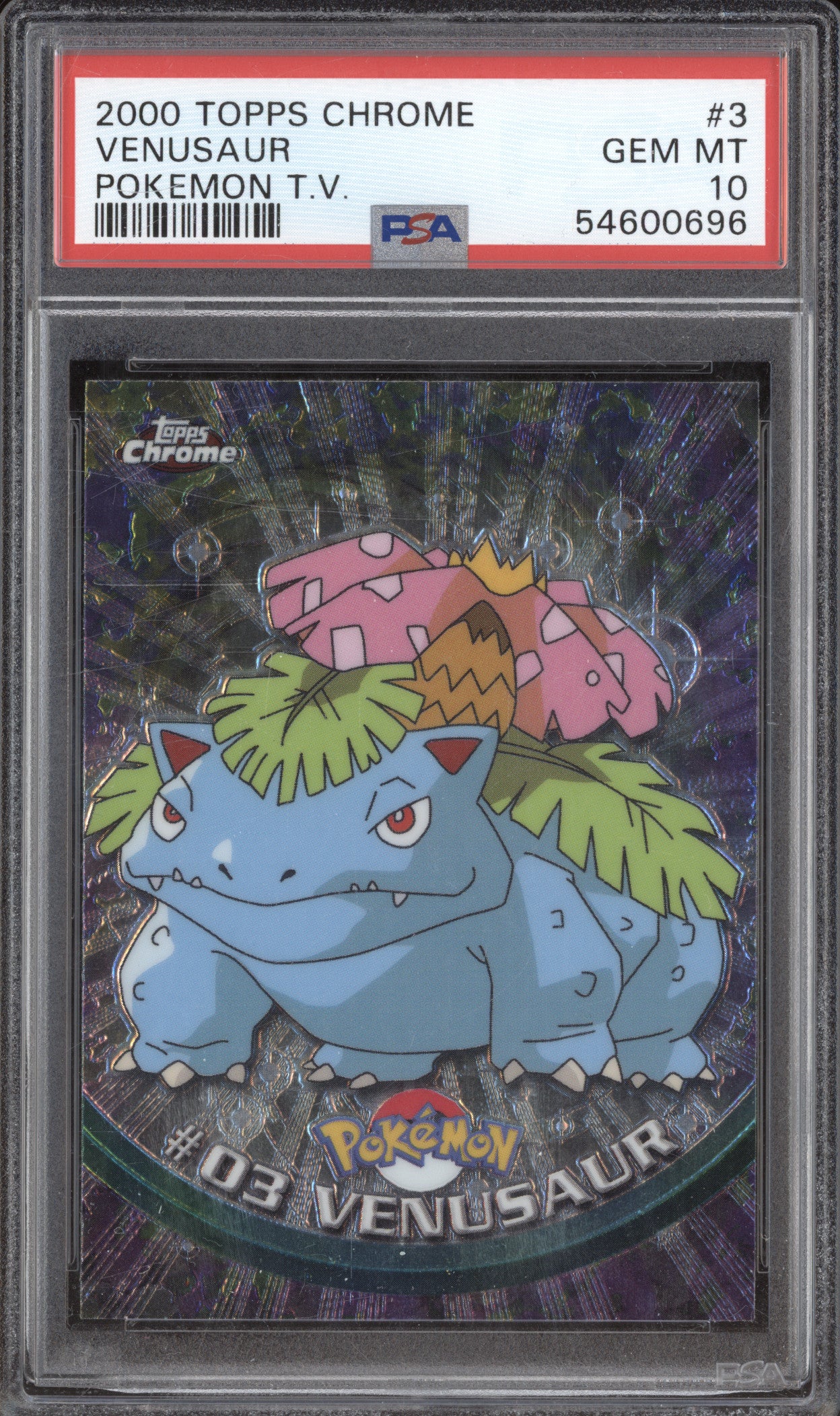 2000 Pokemon Topps Chrome 3 Venusaur PSA 10