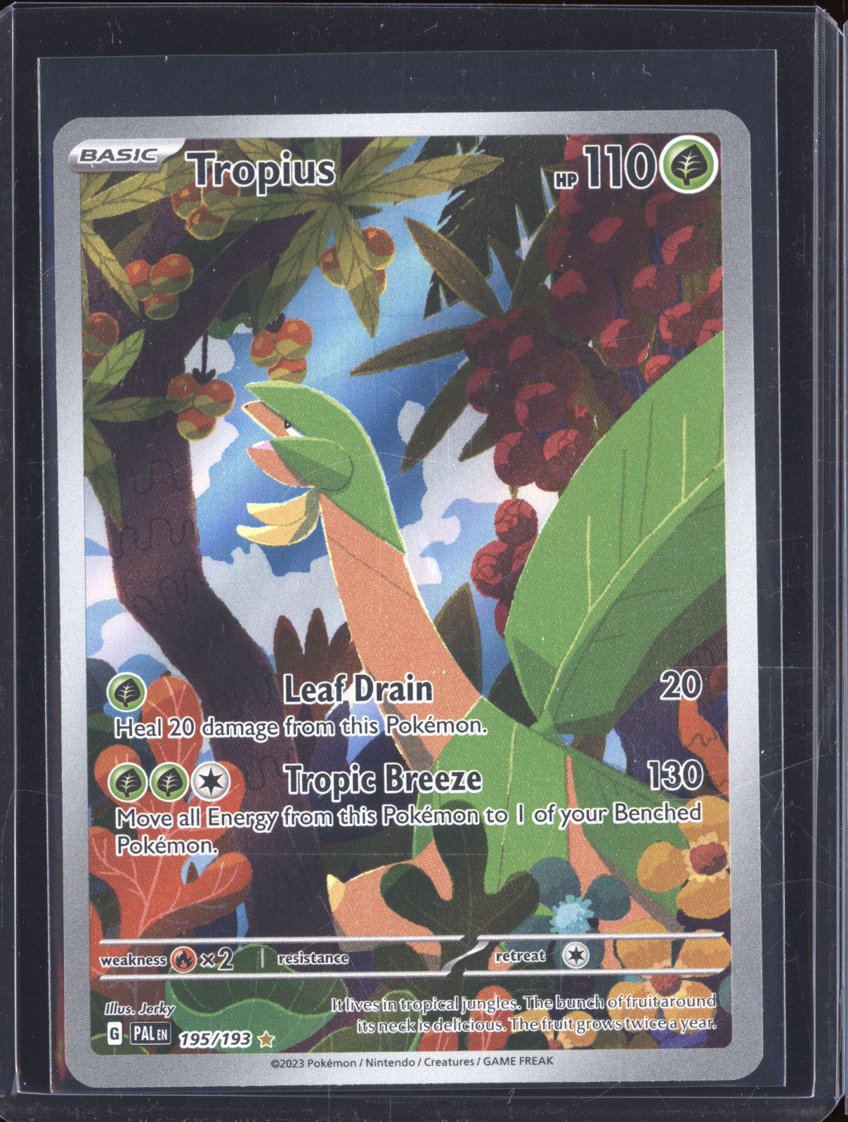 Tropius 2023 Pokemon Paldea Evolved 195/193 Illustration Rare