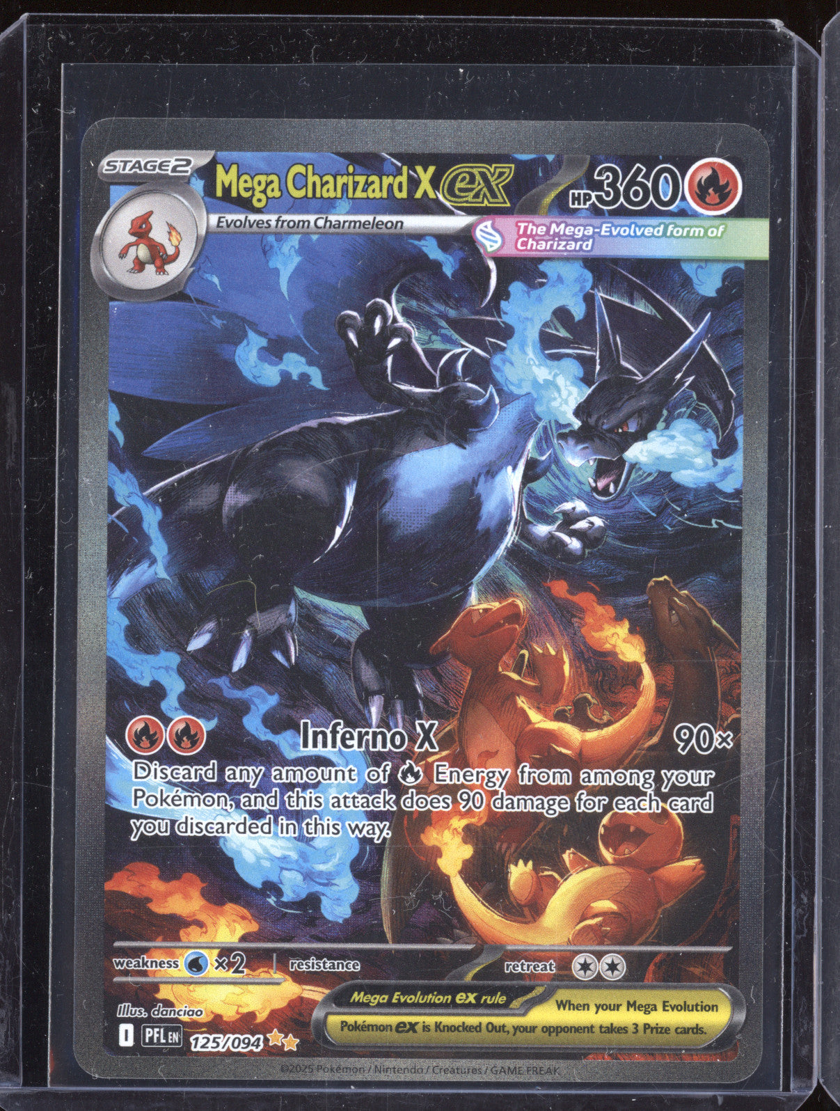 Mega Charizard X Ex Pokemon Phantasmal Flames PFL 125/094 Special Illustration
