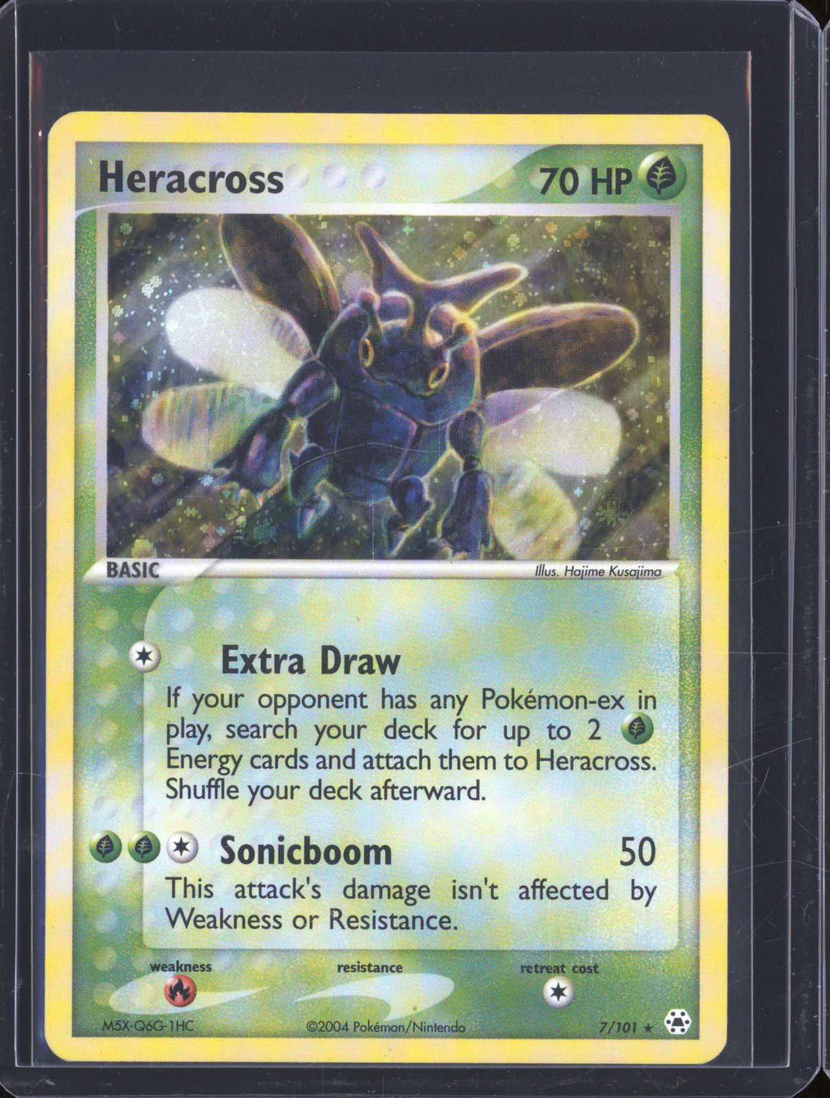 Heracross 2004 Pokemon EX Hidden Legends 7/101 Holo Rare