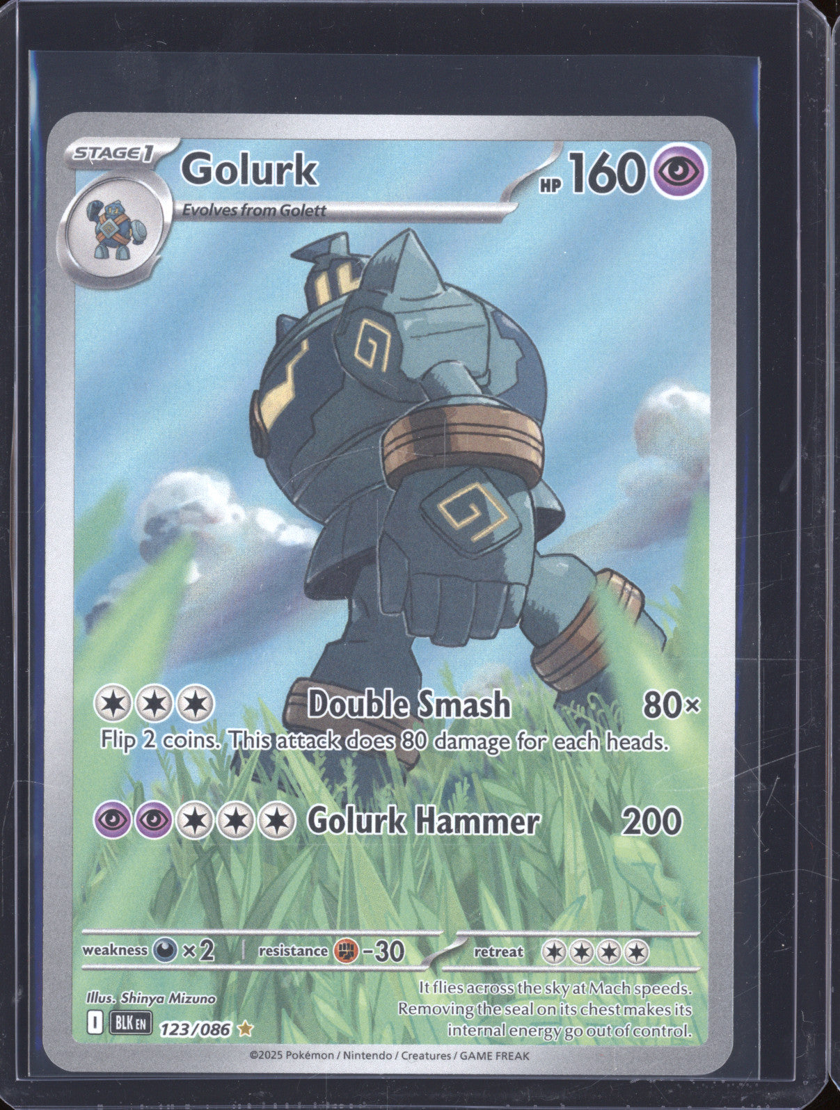 Golurk 2025 Pokemon Black Bolt BLK 123/086 Illustration Rare