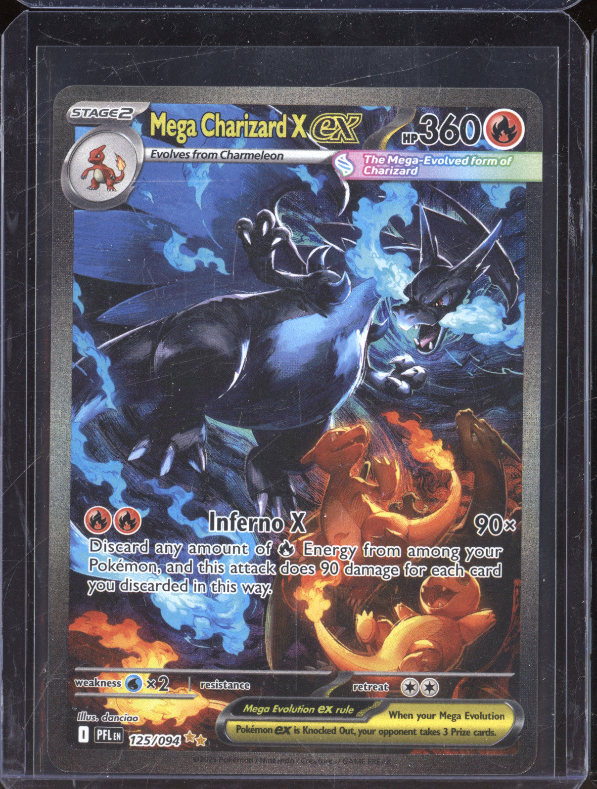 Mega Charizard X Ex Pokemon Phantasmal Flames PFL 125/094 Special Illustration