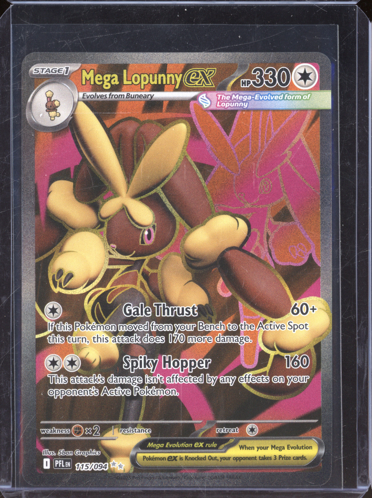 Mega Lopunny EX 2025 Pokemon Phantasmal Flames PFL 128/094 Ultra Rare