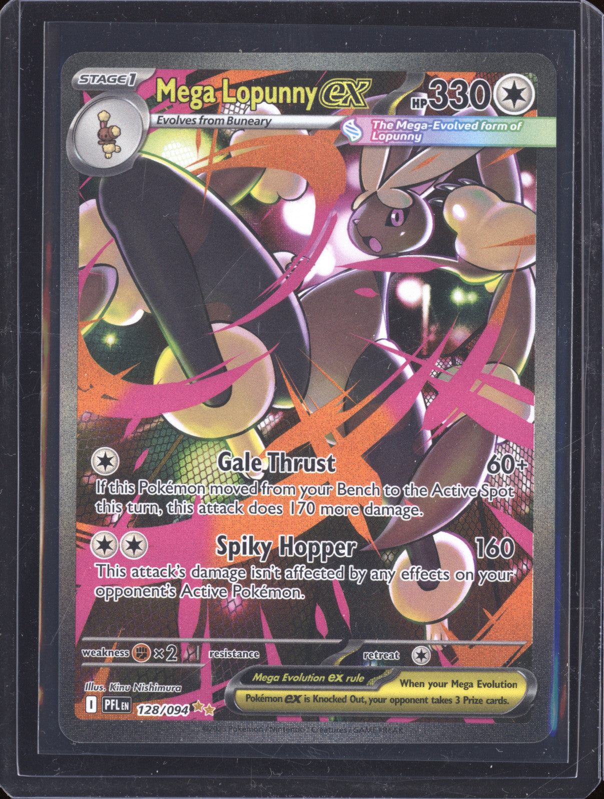 2025 Pokemon Phantasmal Flames Mega Lopunny EX 128/094 SIR