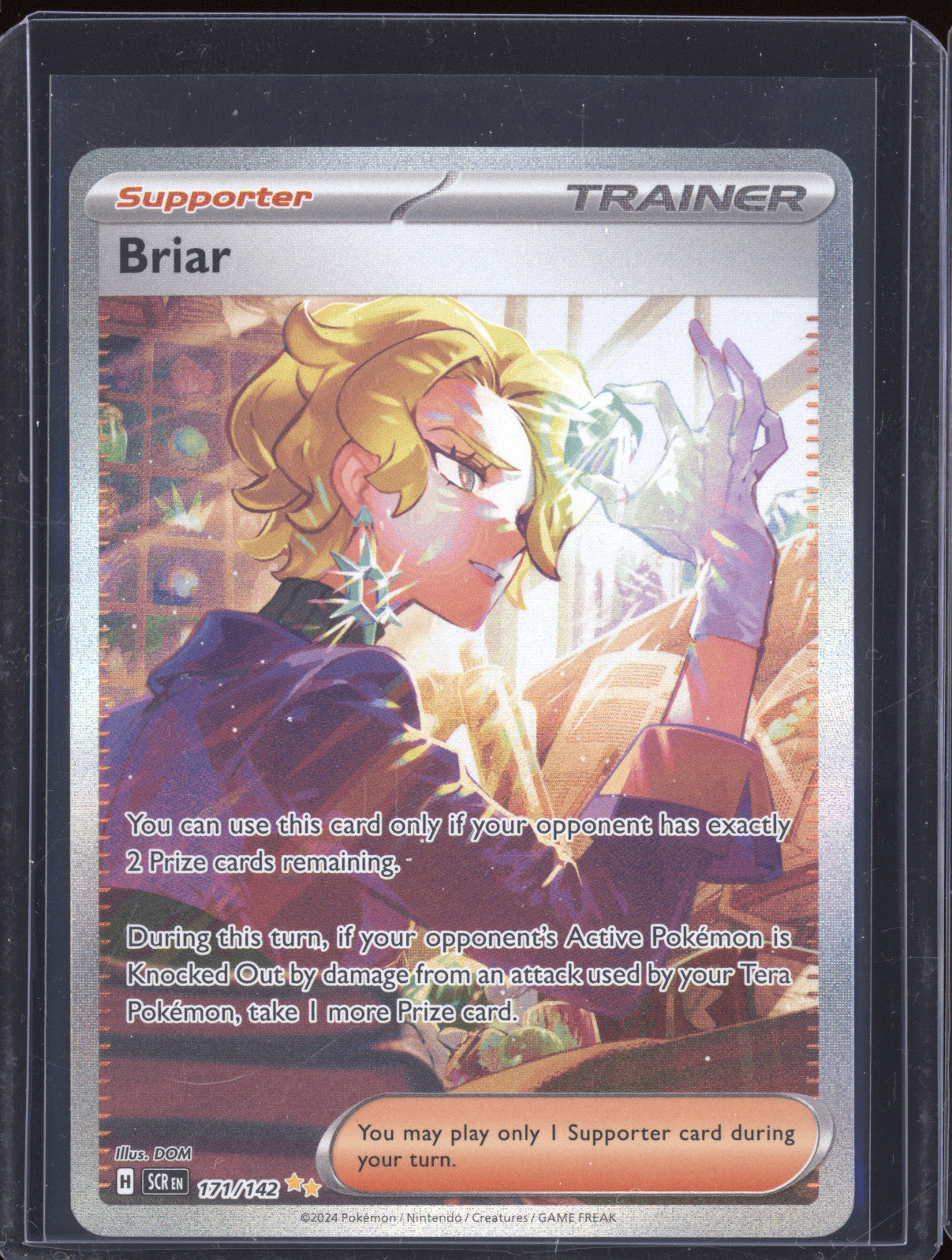 Briar 2024 Pokemon Stellar Crown SCR 171/142 Special Illustration Rare
