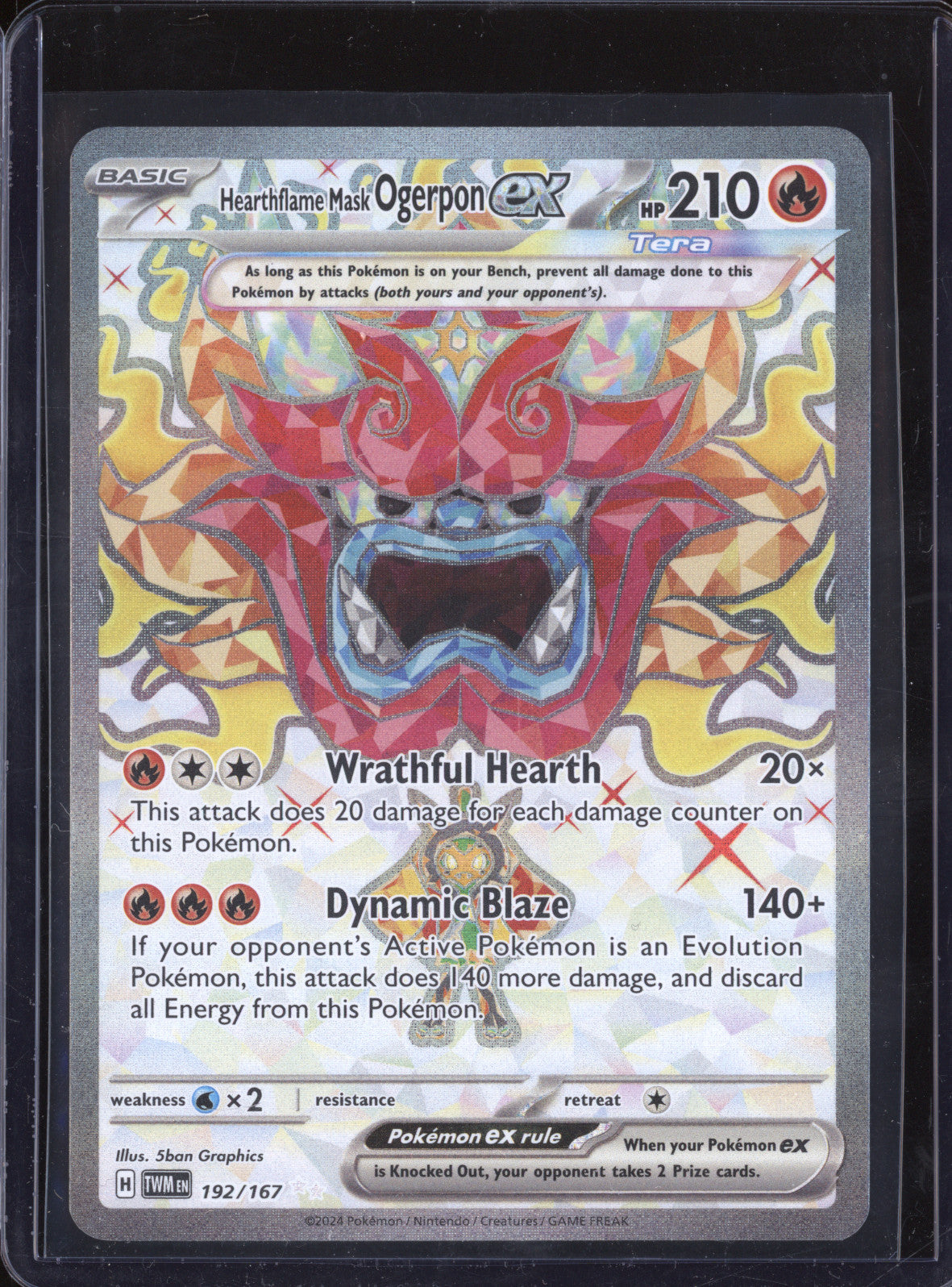 Hearthflame Mask Ogerpon ex 2024 Pokemon Twilight Masquerade 192/167 Ultra Rare