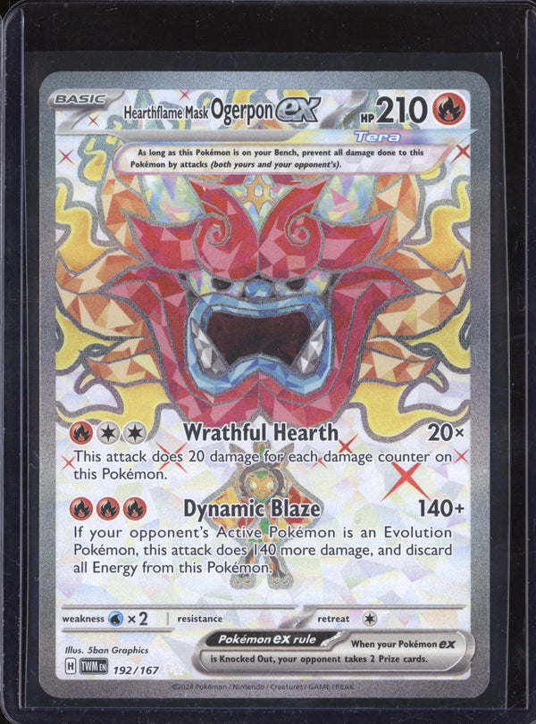 Hearthflame Mask Ogerpon ex 2024 Pokemon Twilight Masquerade 192/167 Ultra Rare