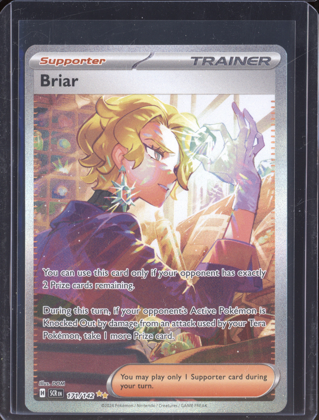 Briar 2024 Pokemon Stellar Crown SCR 171/142 Special Illustration Rare
