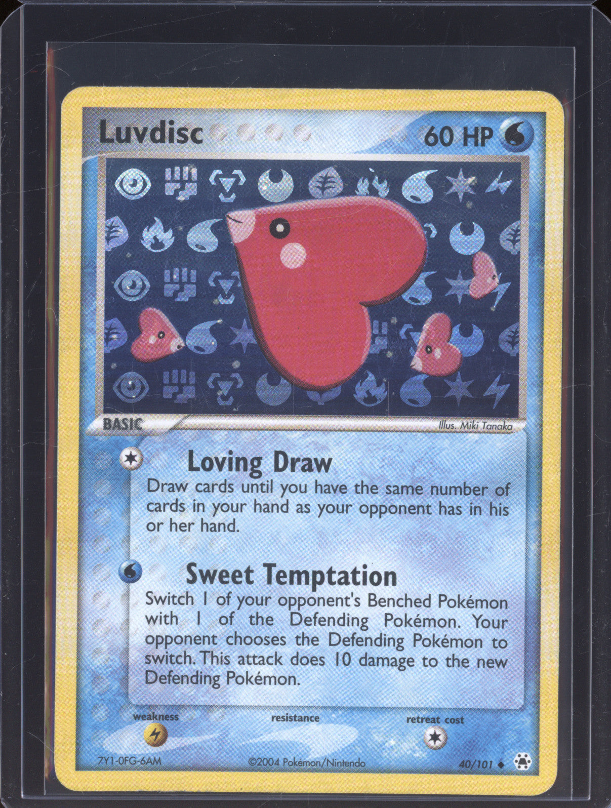 Luvdisc 2004 Pokemon EX Hidden Legends 40/101 Reverse Holo