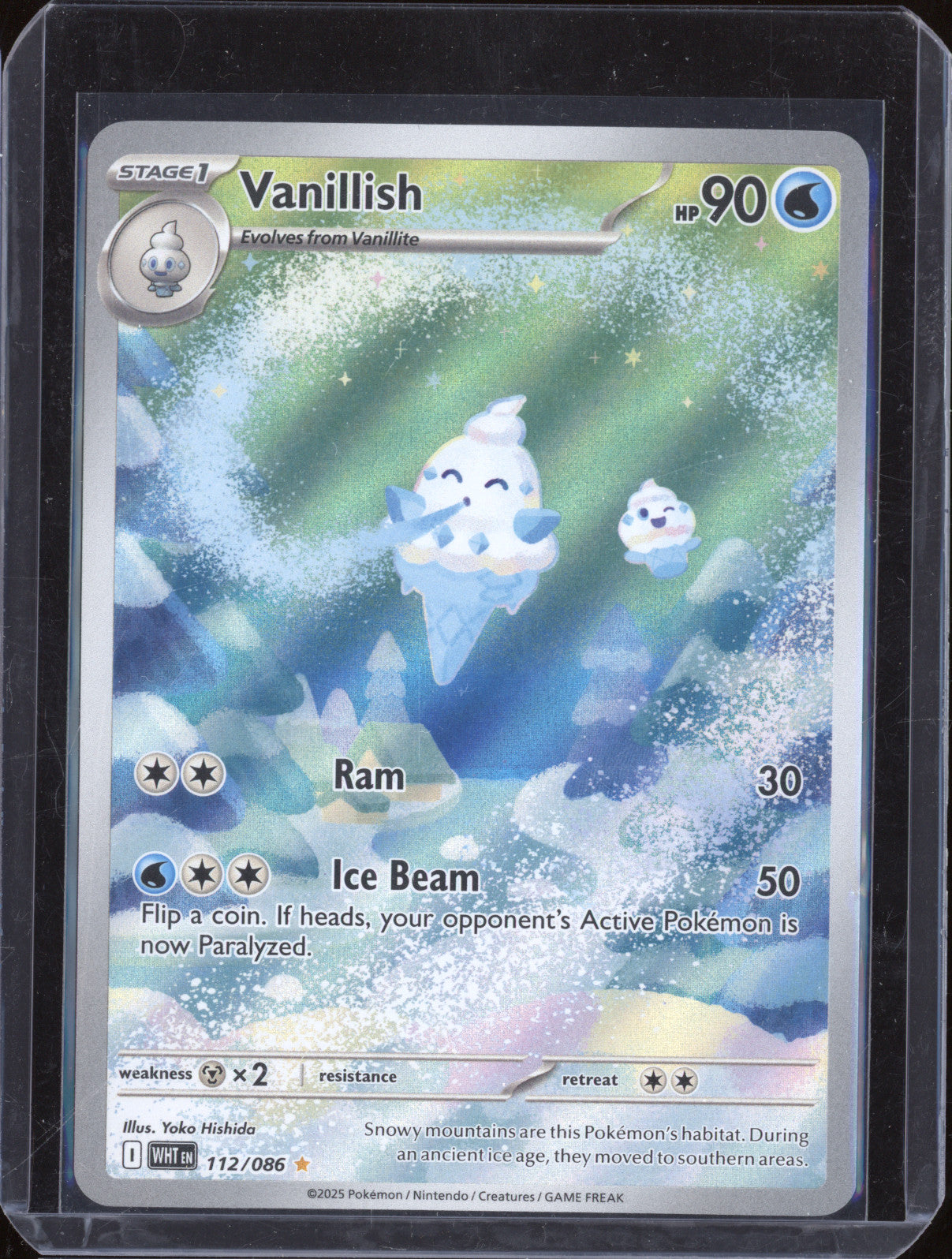 Vanillish 2025 Pokemon White Flare WHT 112/086 Illustration Rare