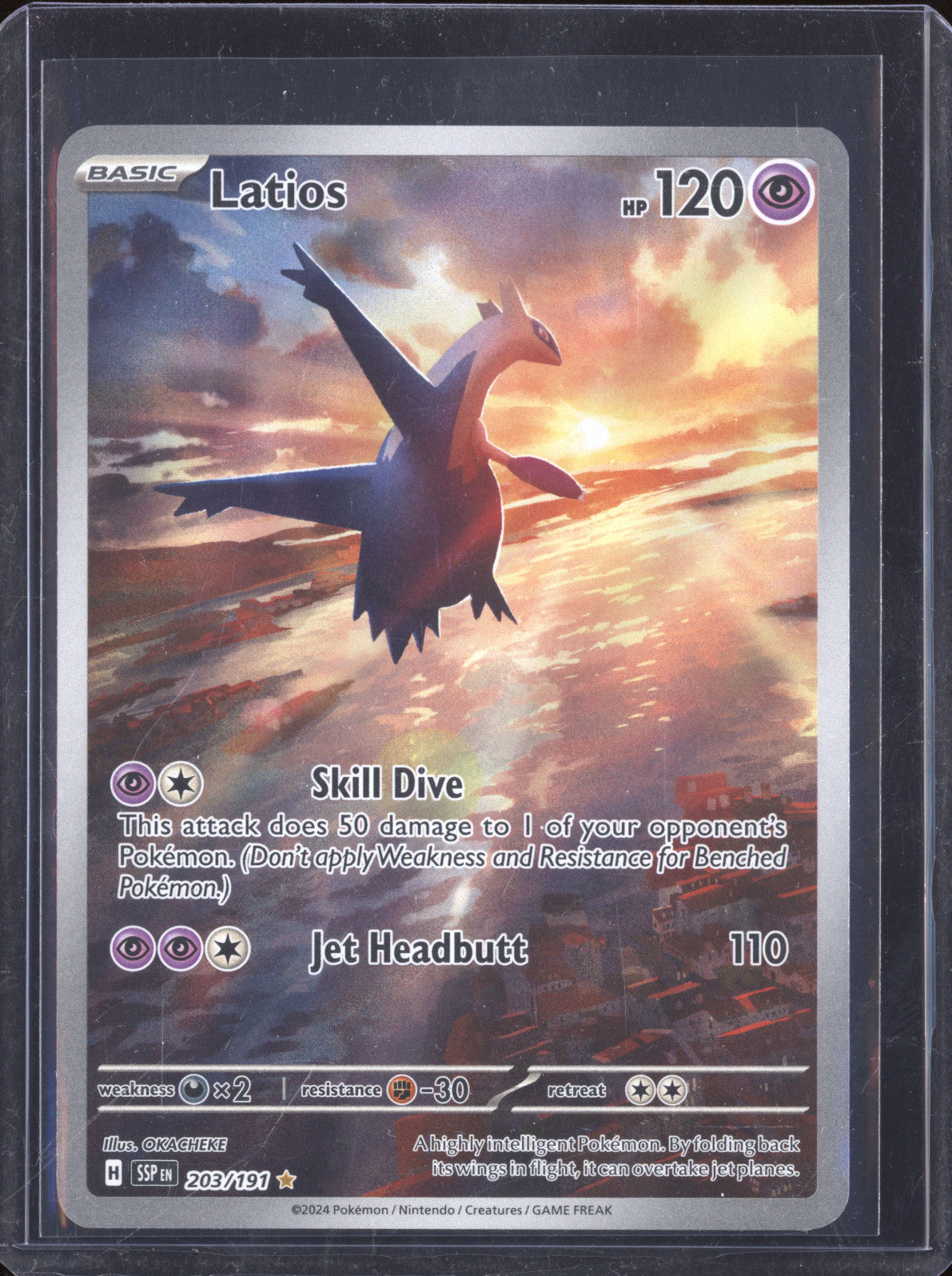 Latios 2024 Pokemon Surging Sparks SSP 203/191 Illustration Rare
