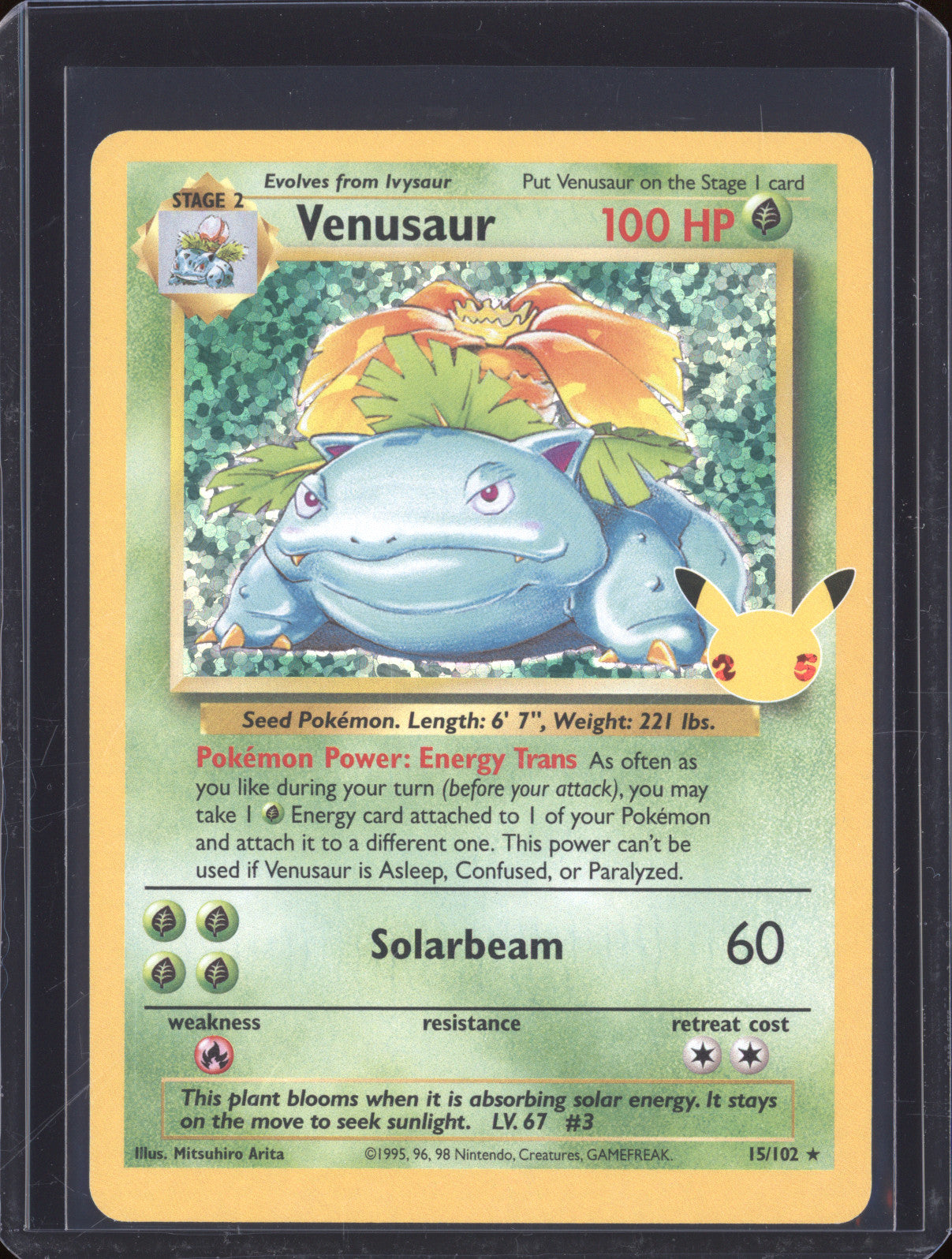 2021 Pokemon Celebrations Classic Collection 15/102 Venusaur Holo