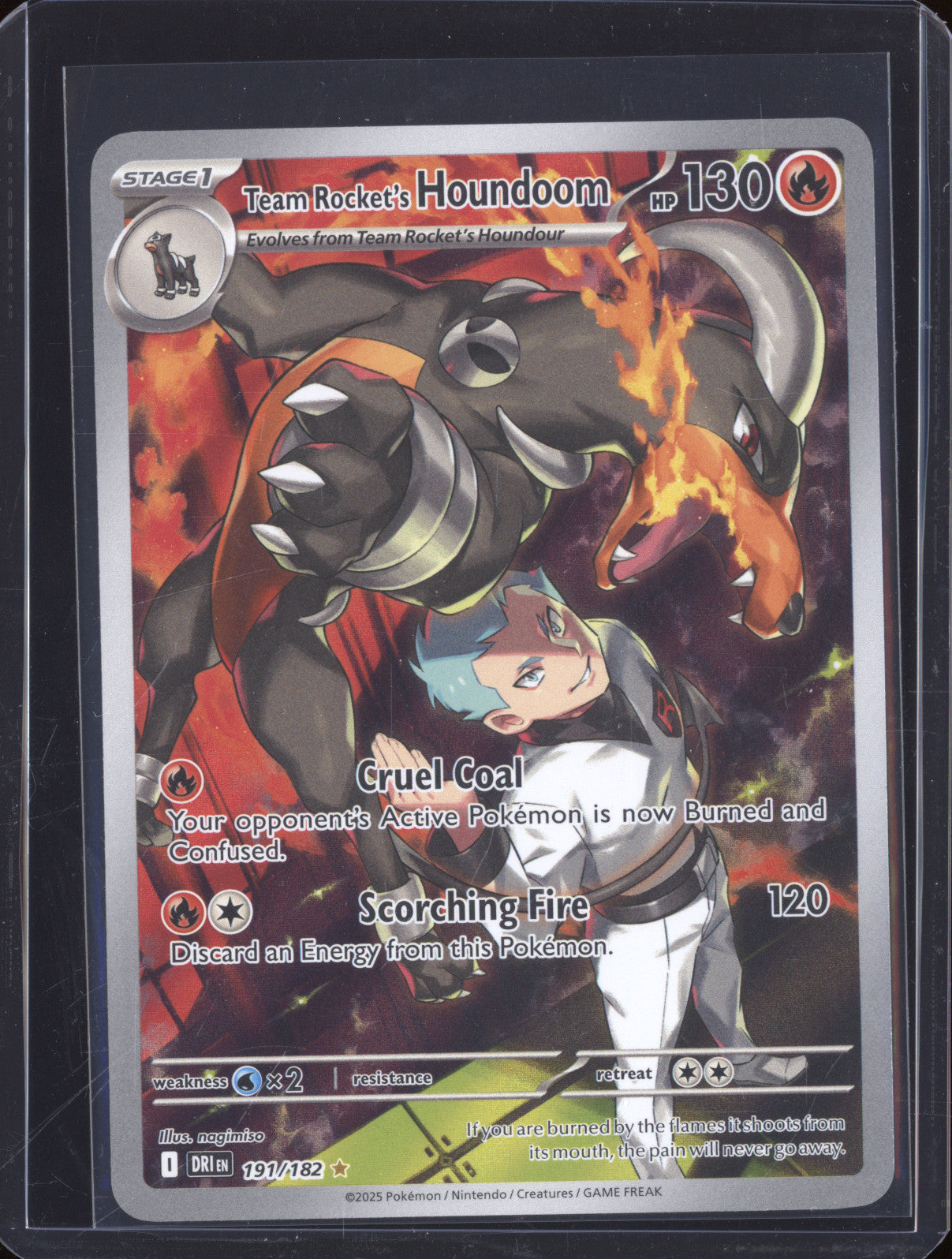 Team Rocket's Houndoom  Pokemon Destined Rivals DRI 191/182 Illustration Rare