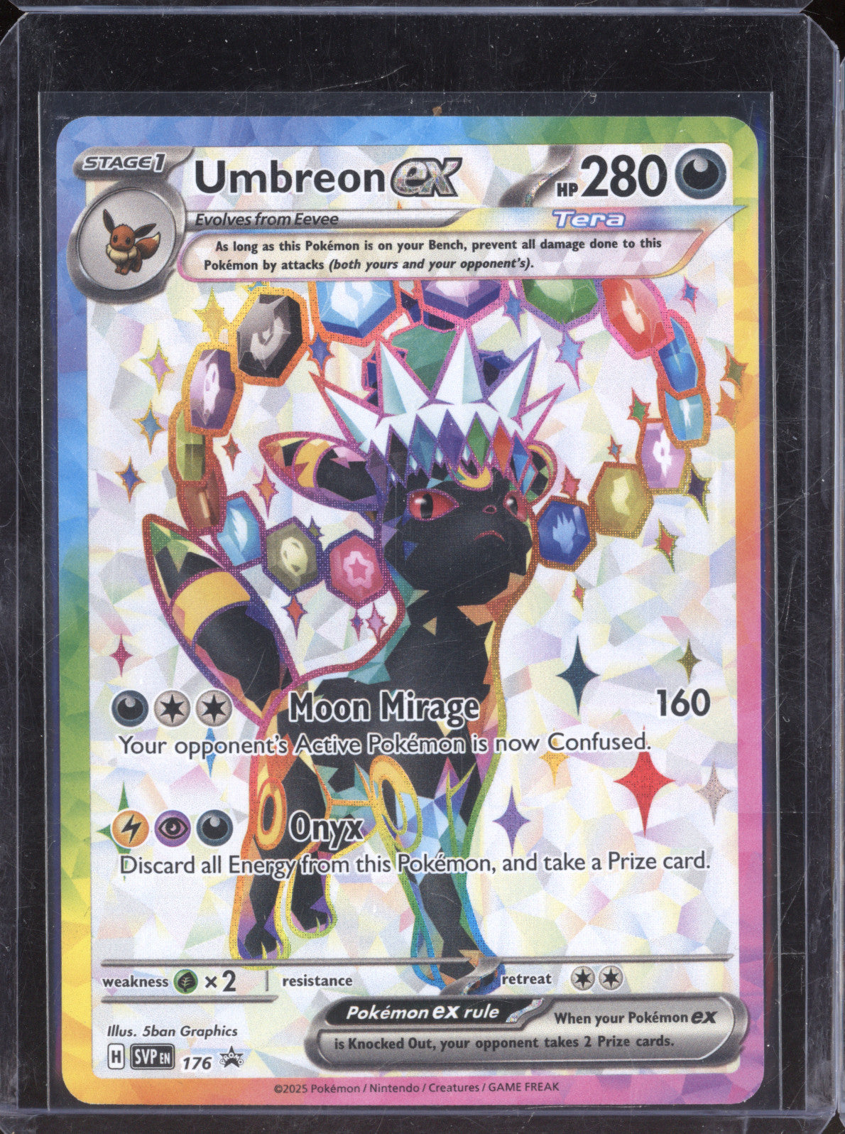 Umbreon ex 2025 Pokemon Scarlet & Violet Promo SVP 176 Prismatic