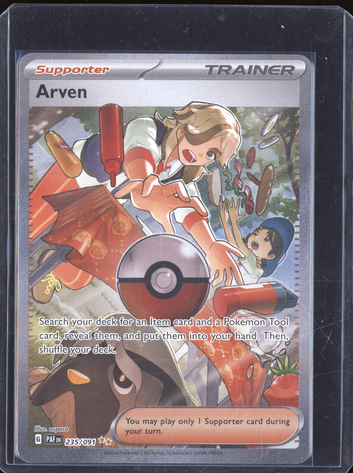 Arven 2023 Pokemon Paldean Fates PAF 235/091 Special Illustration
