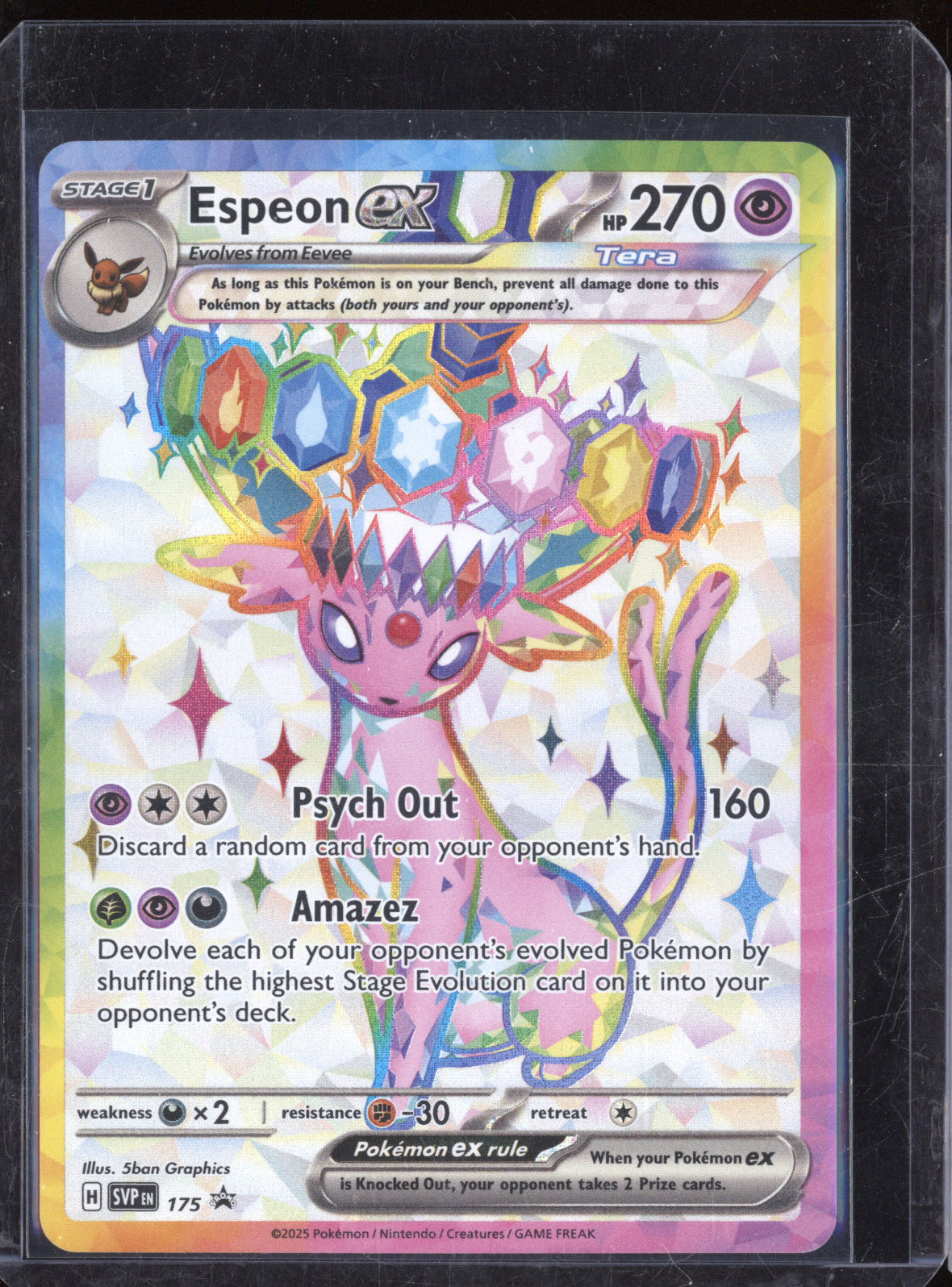 Espeon ex 2025 Pokemon Scarlet & Violet Promo SVP 175 Prismatic