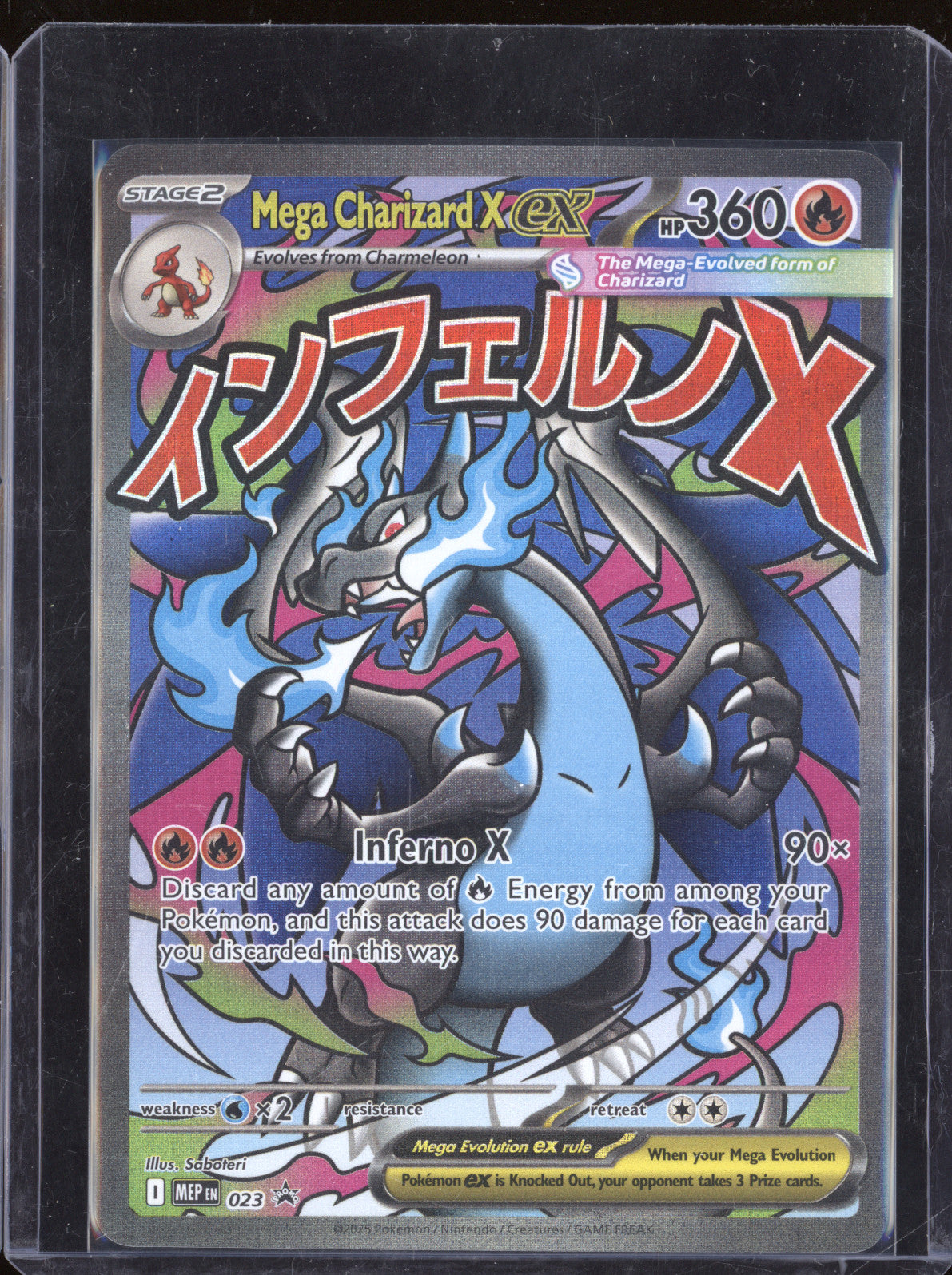 Mega Charizard x EX 2025 Pokemon MEP 023 Phantasmal Flames UPC Promo