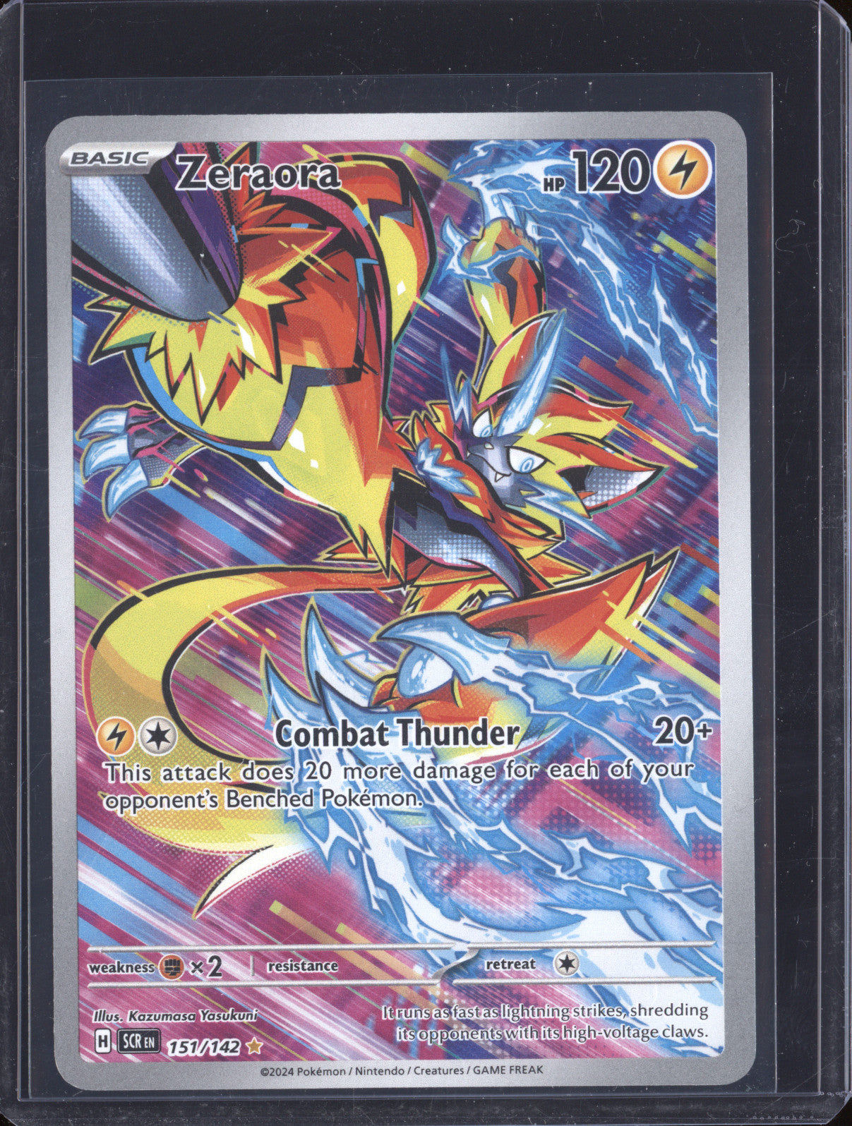 Zeraora 2024 Pokemon Stellar Crown 151/142 Illustration Rare