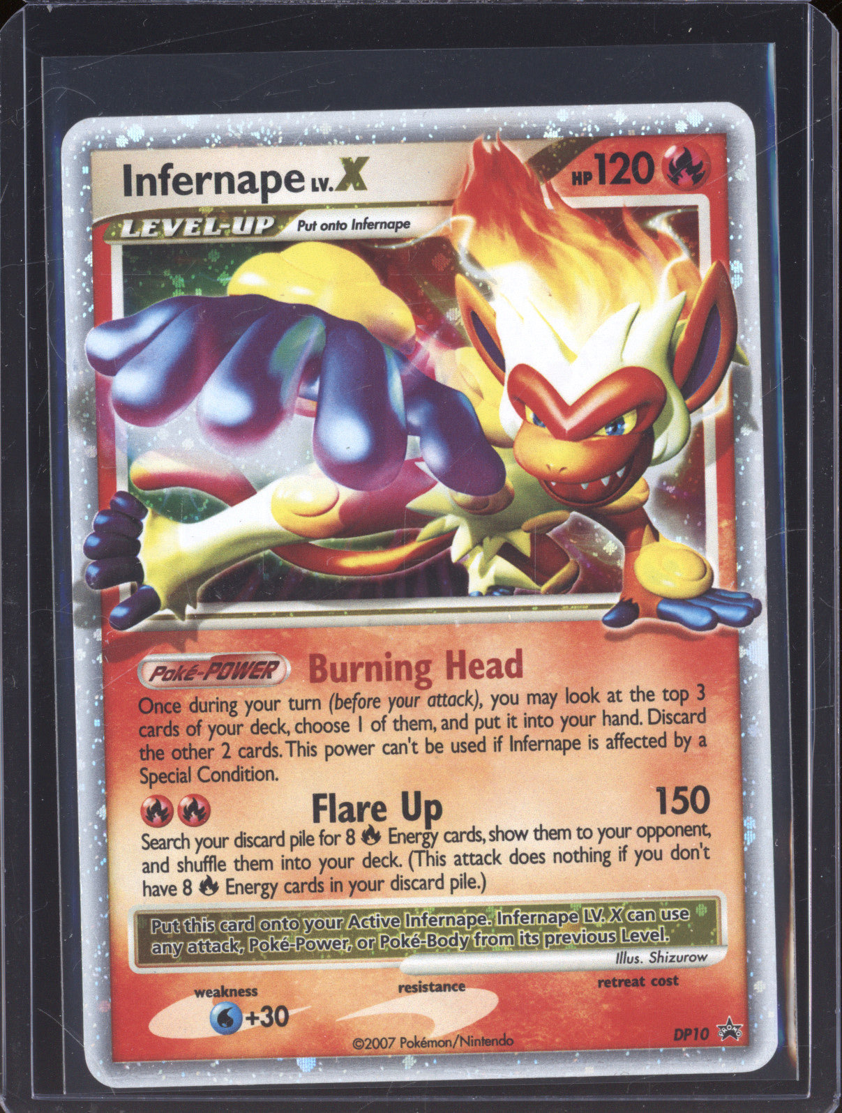 2007 Pokemon Nintendo Diamond Pearl Promo DP10 Infernape LvX Black Star Promo