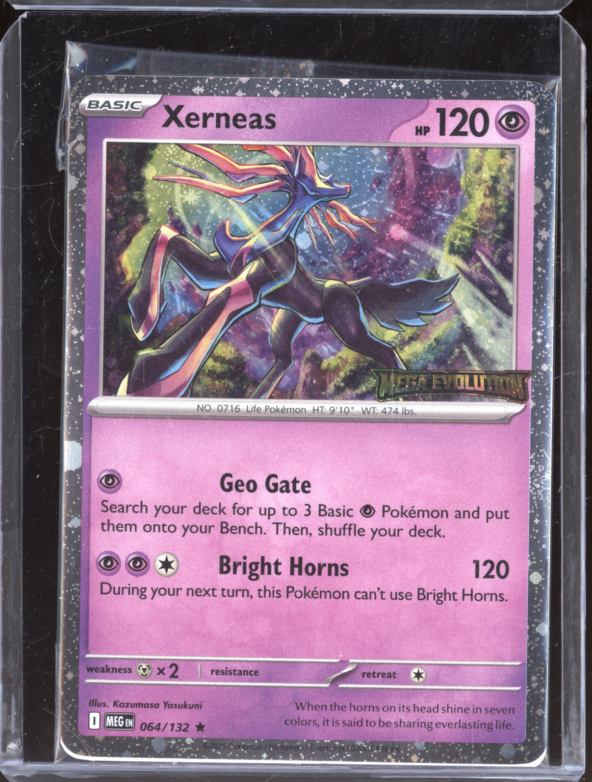 Xerneas 2025 Pokemon Mega Evolution MEG 064/132 Holo Stamped Promo