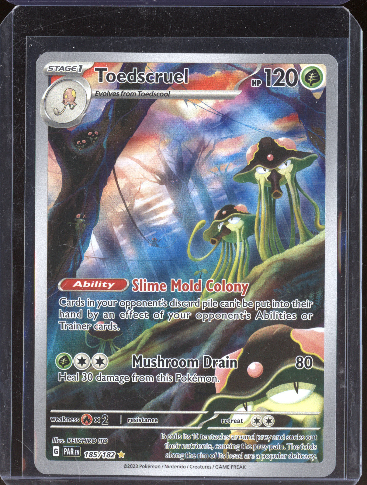 2023 Pokemon Paradox Rift 185/182 Toedscruel Illustration Rare