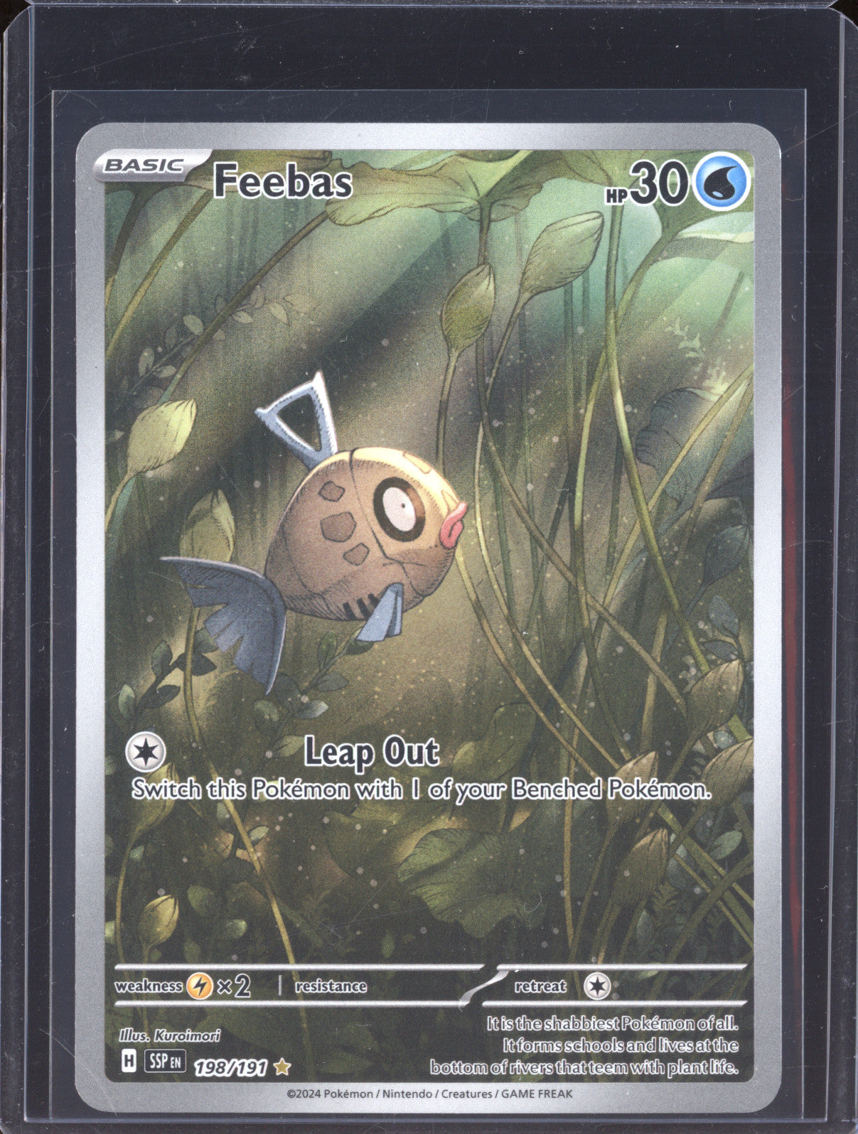 Feebas 2024 Pokemon Surging Sparks 198/191 Illustration Rare