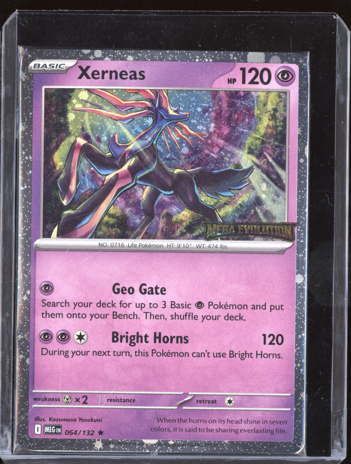 Xerneas 2025 Pokemon Mega Evolution MEG 064/132 Holo Stamped Promo