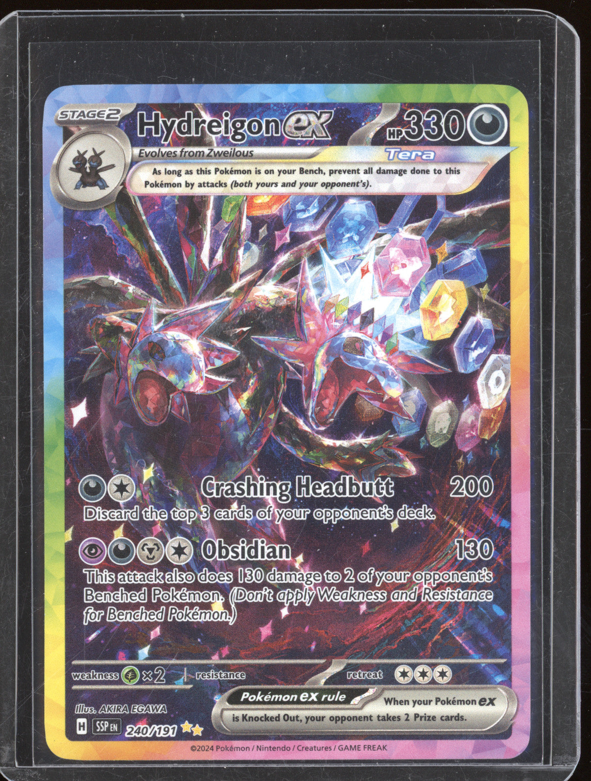 2024 Pokemon Surging Sparks Hydreigon EX 240/191 SIR