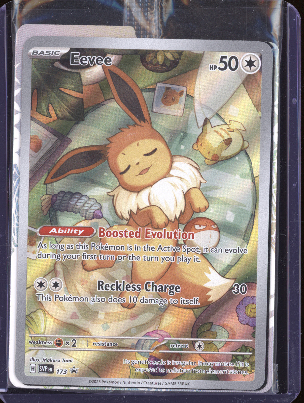 2025 Pokemon Scarlet & Violet Promo SVP 173 Eevee Black Star Promo