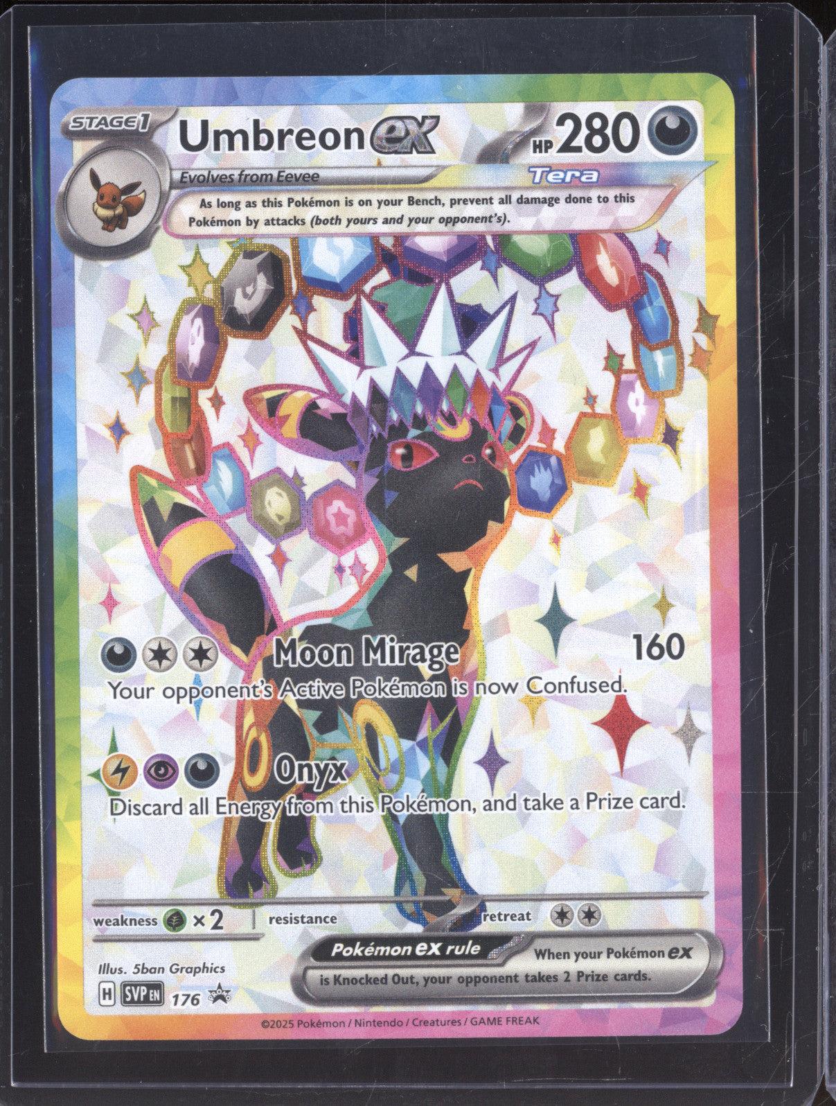 2025 Pokemon TCG Prismatic Evolutions SVP 176 Umbreon ex Figure Collection