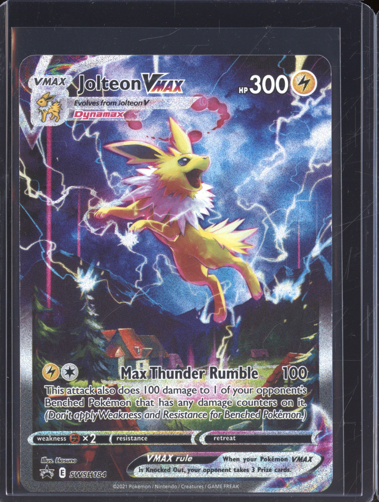 Jolteon Vmax 2021 Pokemon Sword & Shield Promo SWSH184 Premium Collection Promo
