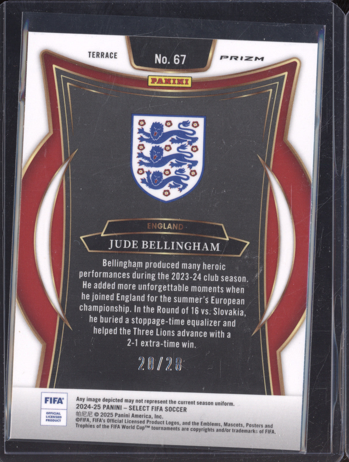 2024 Panini Select FIFA 67 Jude Bellingham Jade Dragon Scale 20/28