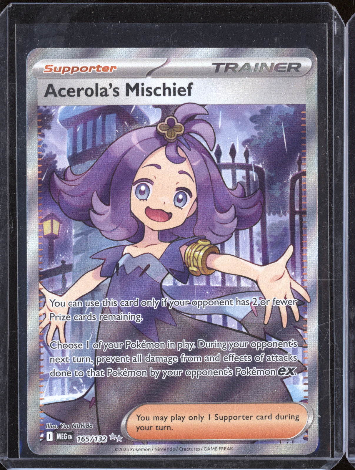 2025 Pokemon Mega Evolutions MEG 165/132 Acerola's Mischief Ultra Rare