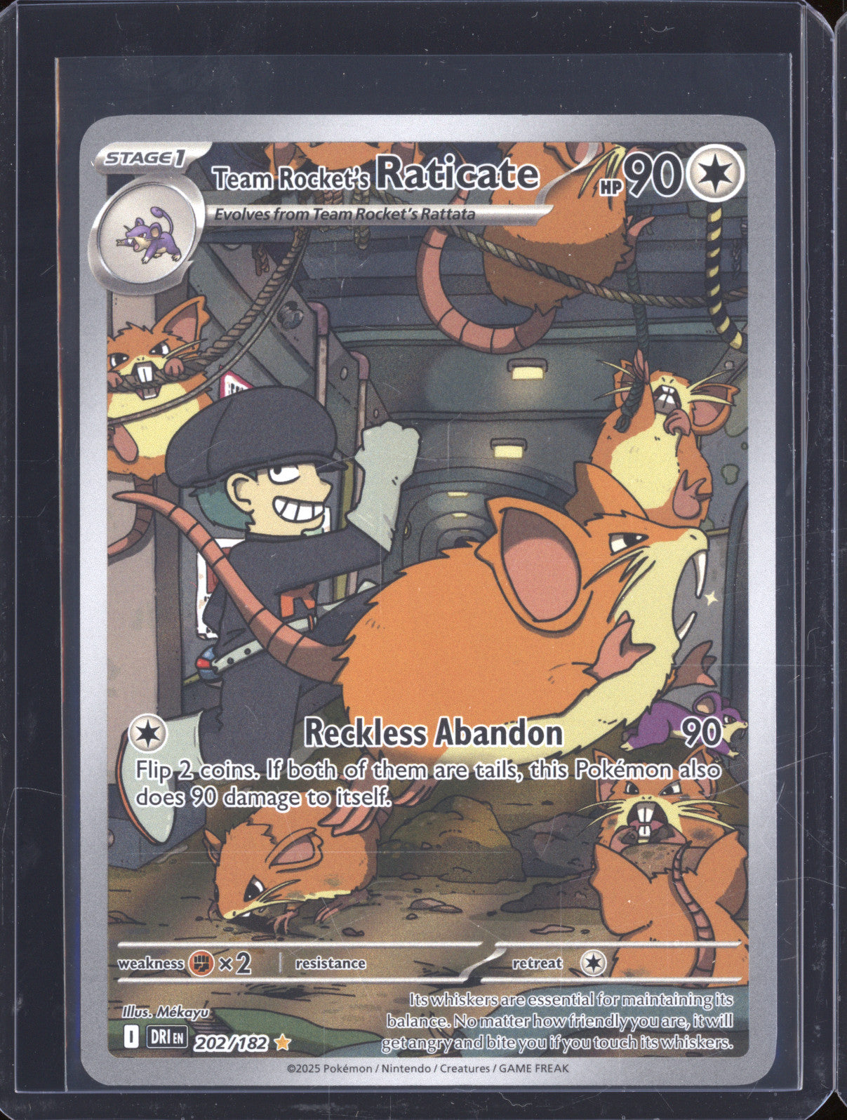 Team Rocket's Raticate  Pokemon Destined Rivals DRI 202/182 Illustration Rare